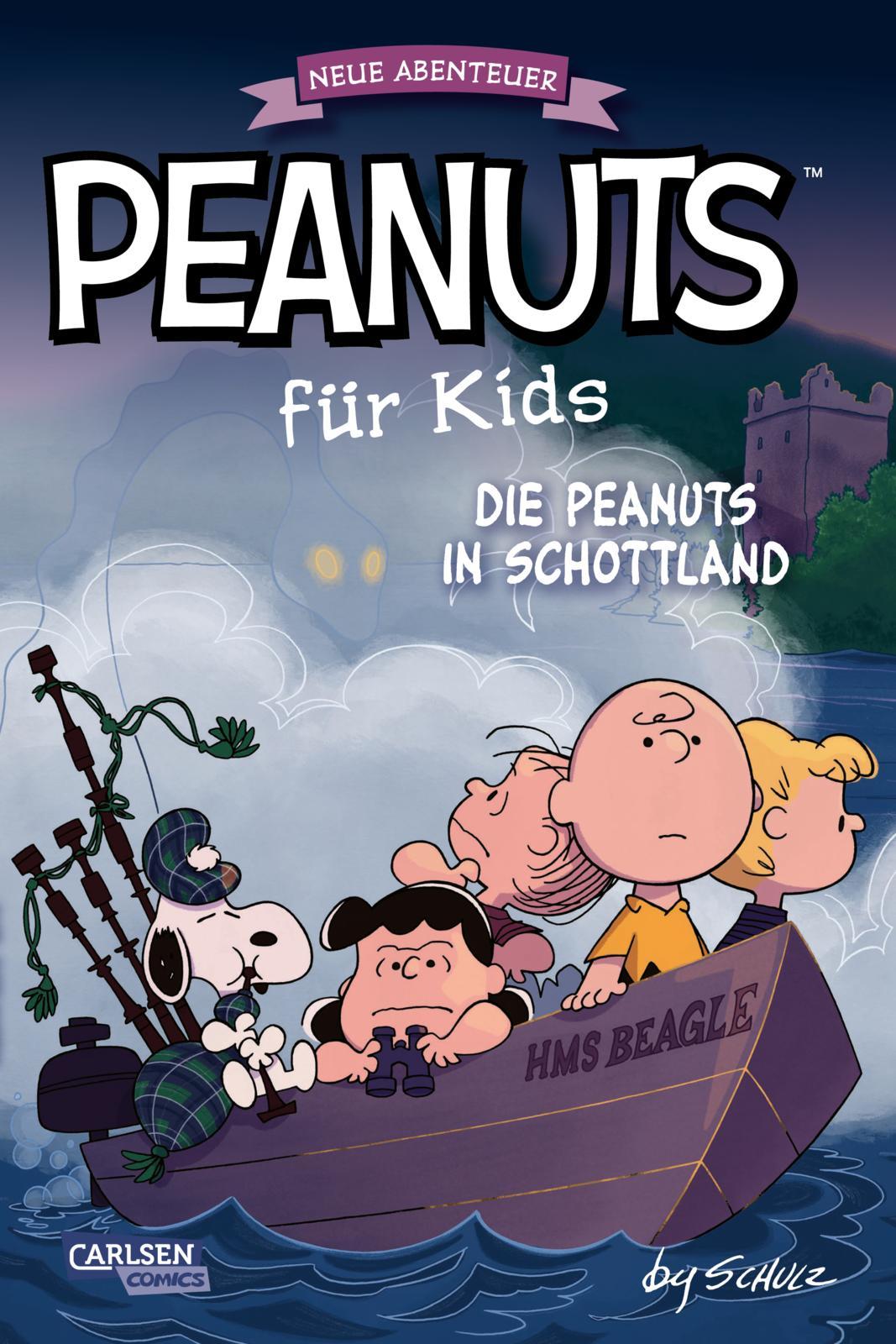 Cover: 9783551800749 | Peanuts für Kids - Neue Abenteuer 4: Die Peanuts in Schottland | Buch