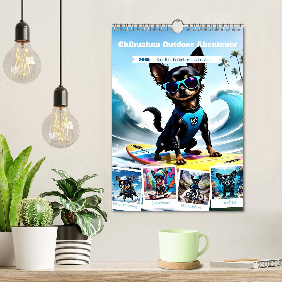 Bild: 9783457141694 | Chihuahua Outdoor Abenteuer (Wandkalender 2025 DIN A4 hoch),...