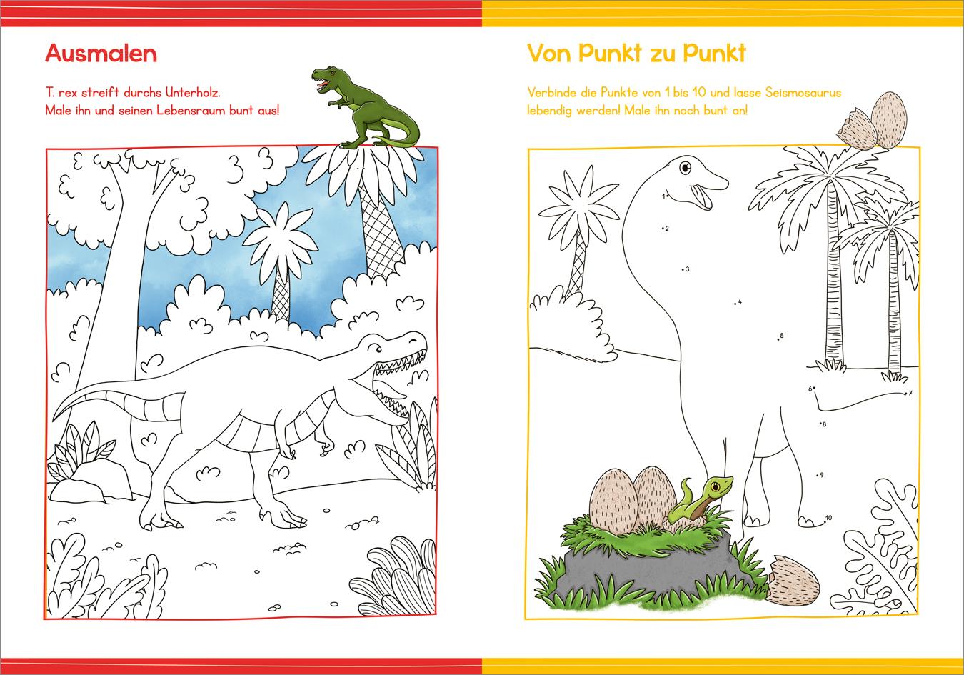 Bild: 9783788645908 | Malen und Rätseln für Kindergartenkinder. Dinosaurier | Schwendemann