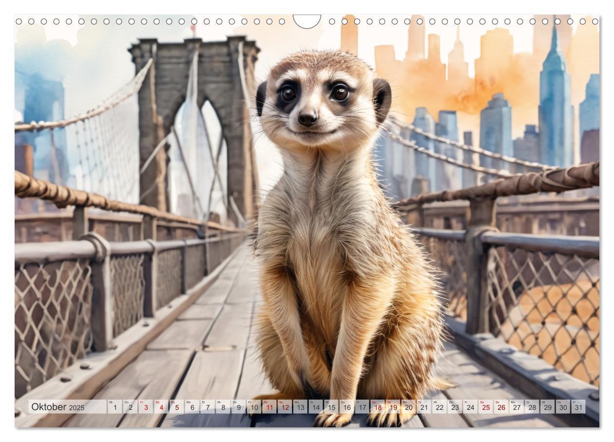 Bild: 9783383797910 | Erdmännchen in New York City (Wandkalender 2025 DIN A3 quer),...