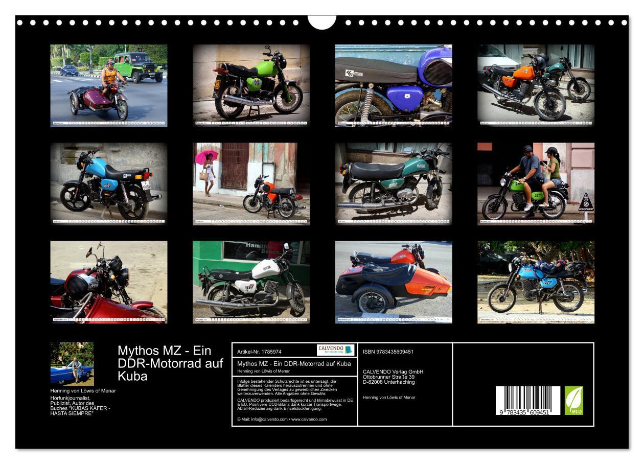 Bild: 9783435609451 | Mythos MZ - Ein DDR-Motorrad auf Kuba (Wandkalender 2025 DIN A3...