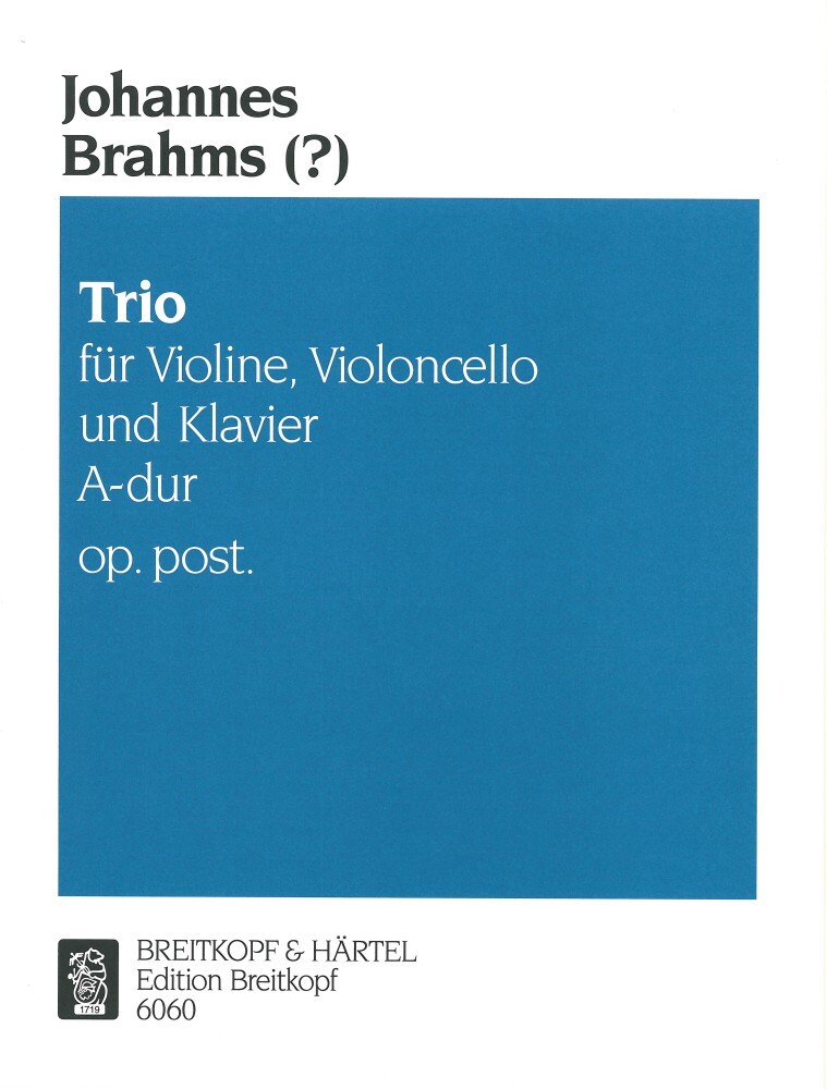 Cover: 9790004165898 | Klaviertrio A-dur op. post. | Einzelstimmen | Johannes Brahms | Buch