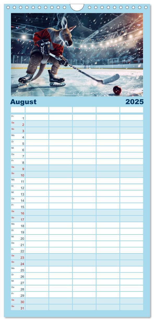 Bild: 9783457196298 | Familienplaner 2025 - Der tierisch lustige Eishockey Kalender mit 5...