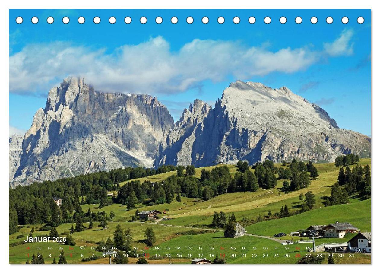 Bild: 9783435671397 | Urlaub auf der Seiser Alm (Tischkalender 2025 DIN A5 quer),...