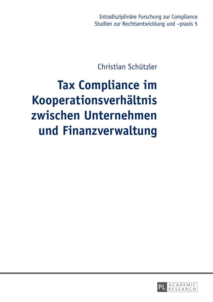 Cover: 9783631651520 | Tax Compliance im Kooperationsverhältnis zwischen Unternehmen und...