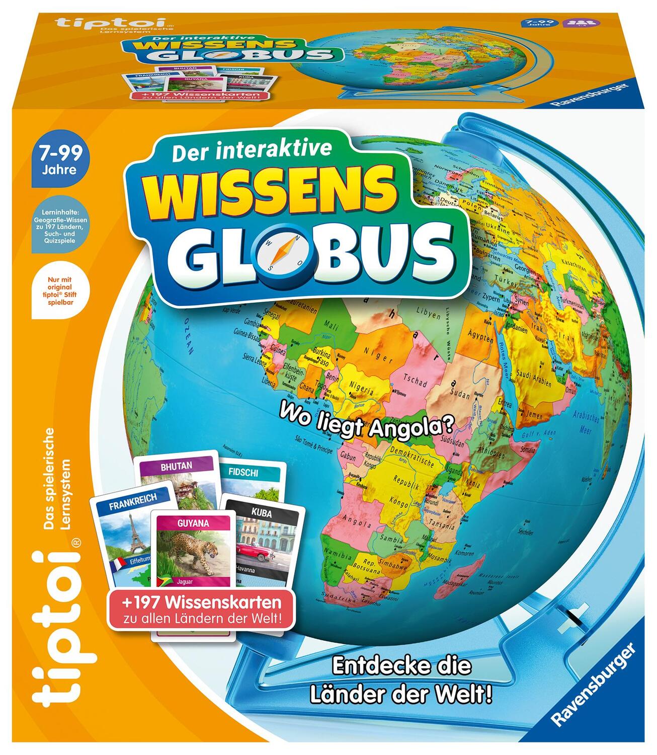 Cover: 4005556001071 | tiptoi Spiel 00107 - Der interaktive Wissens-Globus - Lern-Globus...