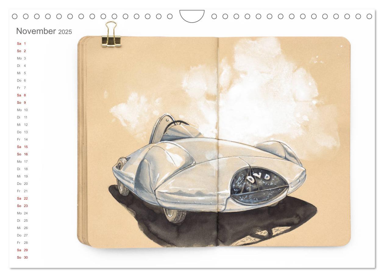 Bild: 9783435277179 | Classic Car Sketchbook (Wandkalender 2025 DIN A4 quer), CALVENDO...