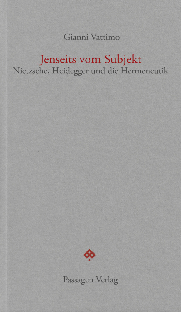 Cover: 9783709202722 | Jenseits vom Subjekt | Nietzsche, Heidegger und die Hermeneutik | Buch