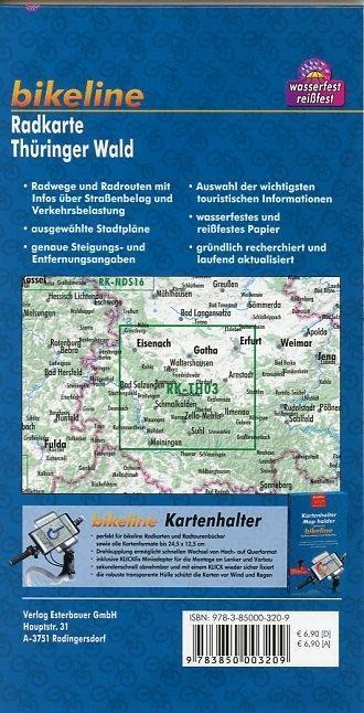 Bild: 9783850003209 | Bikeline Radkarte Deutschland Thüringer Wald 1 : 75 000 | (Land-)Karte