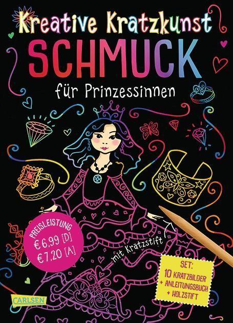Cover: 9783551187864 | Kreative Kratzkunst: Schmuck für Prinzessinnen: Set mit 10...