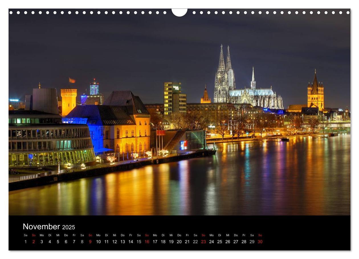 Bild: 9783435764259 | köln dunkel bunt - Die Stadt in anderem Licht! (Wandkalender 2025...