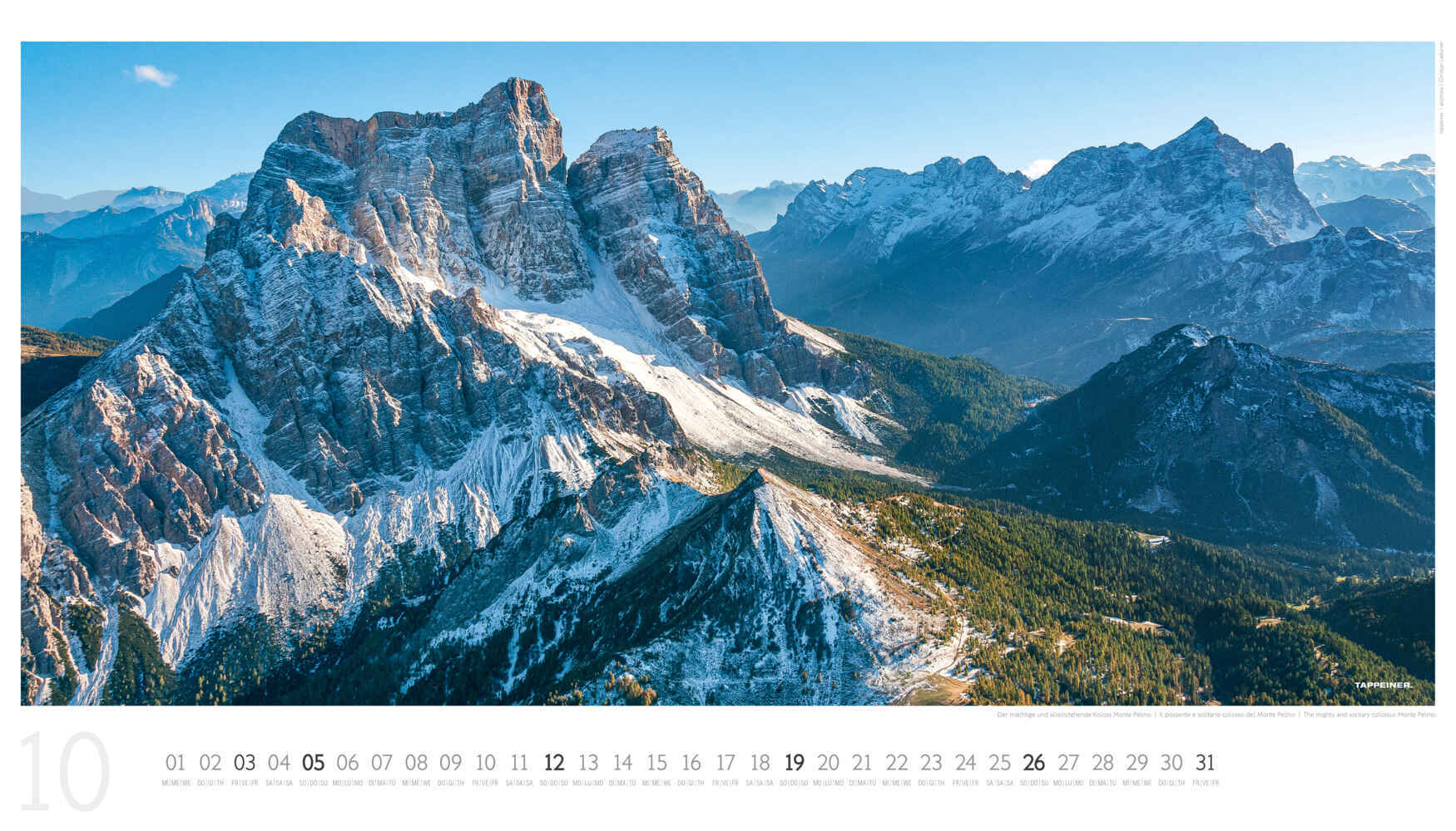 Bild: 9791280864154 | Luftbildkalender Dolomiten 2025 | Athesia-Tappeiner Verlag | Kalender