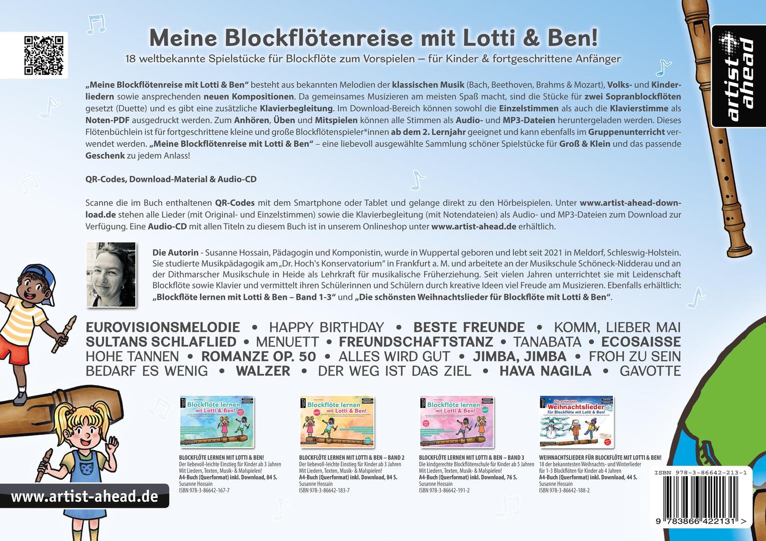 Rückseite: 9783866422131 | Meine Blockflötenreise mit Lotti &amp; Ben! | Susanne Hossain | Broschüre