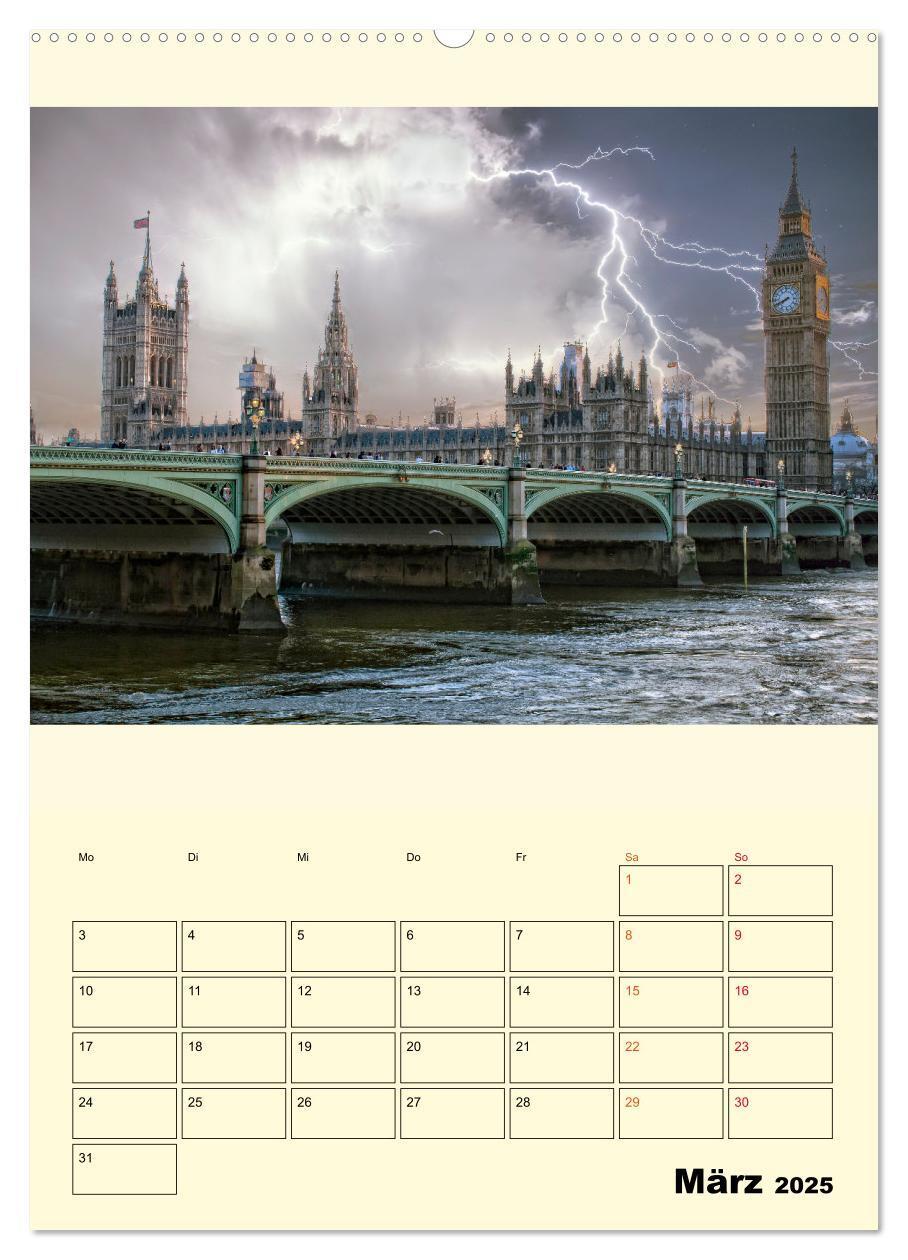 Bild: 9783435889594 | Metropolen im Gewitter (hochwertiger Premium Wandkalender 2025 DIN...