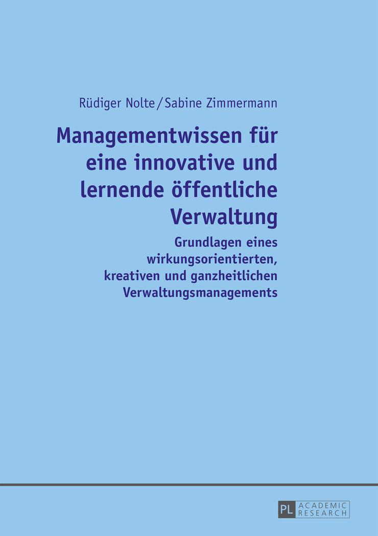 Cover: 9783631658925 | Managementwissen für eine innovative und lernende öffentliche...