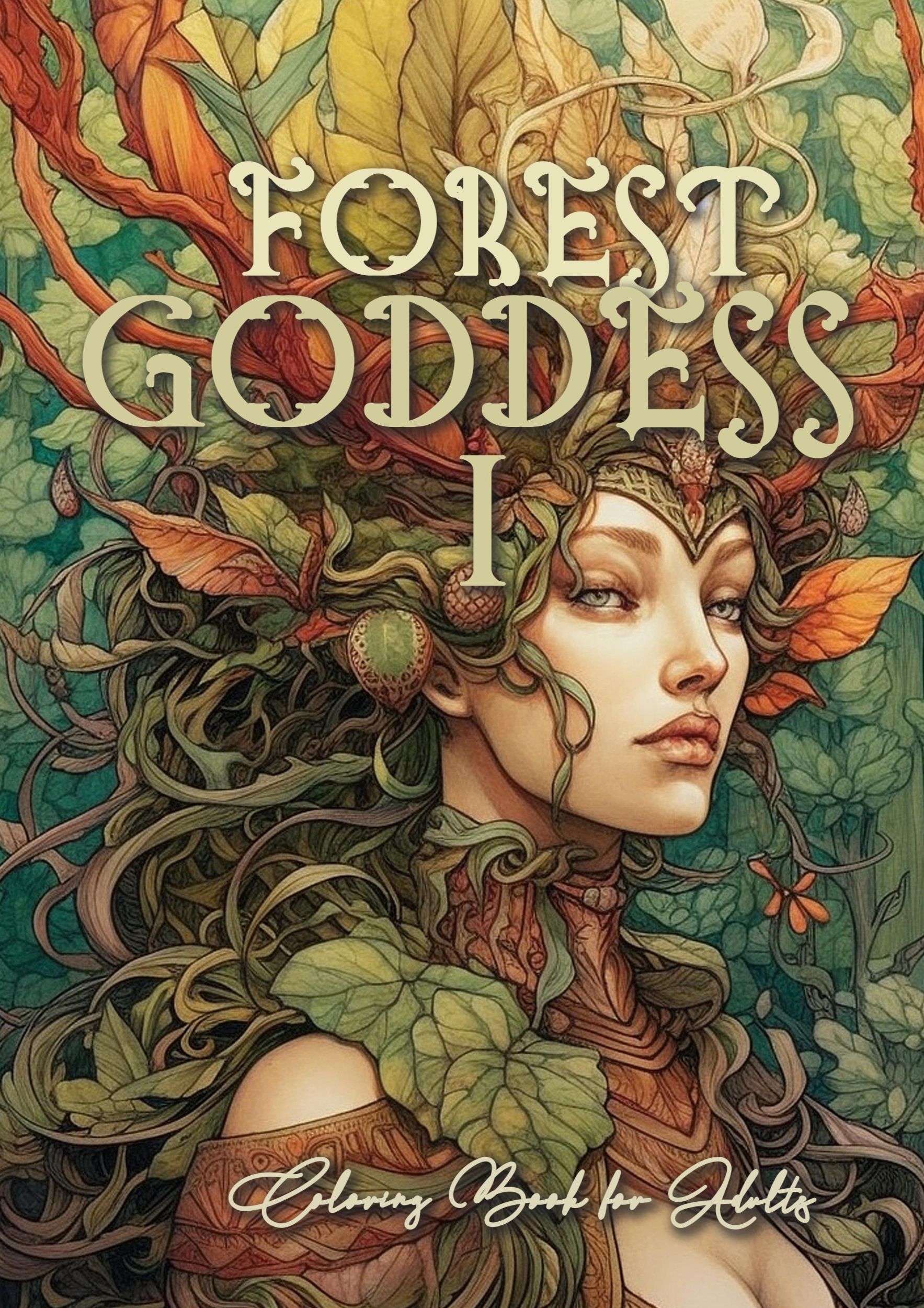 Cover: 9783758492372 | Forest Goddess Coloring Book for Adults 1 | Monsoon Publishing | Buch