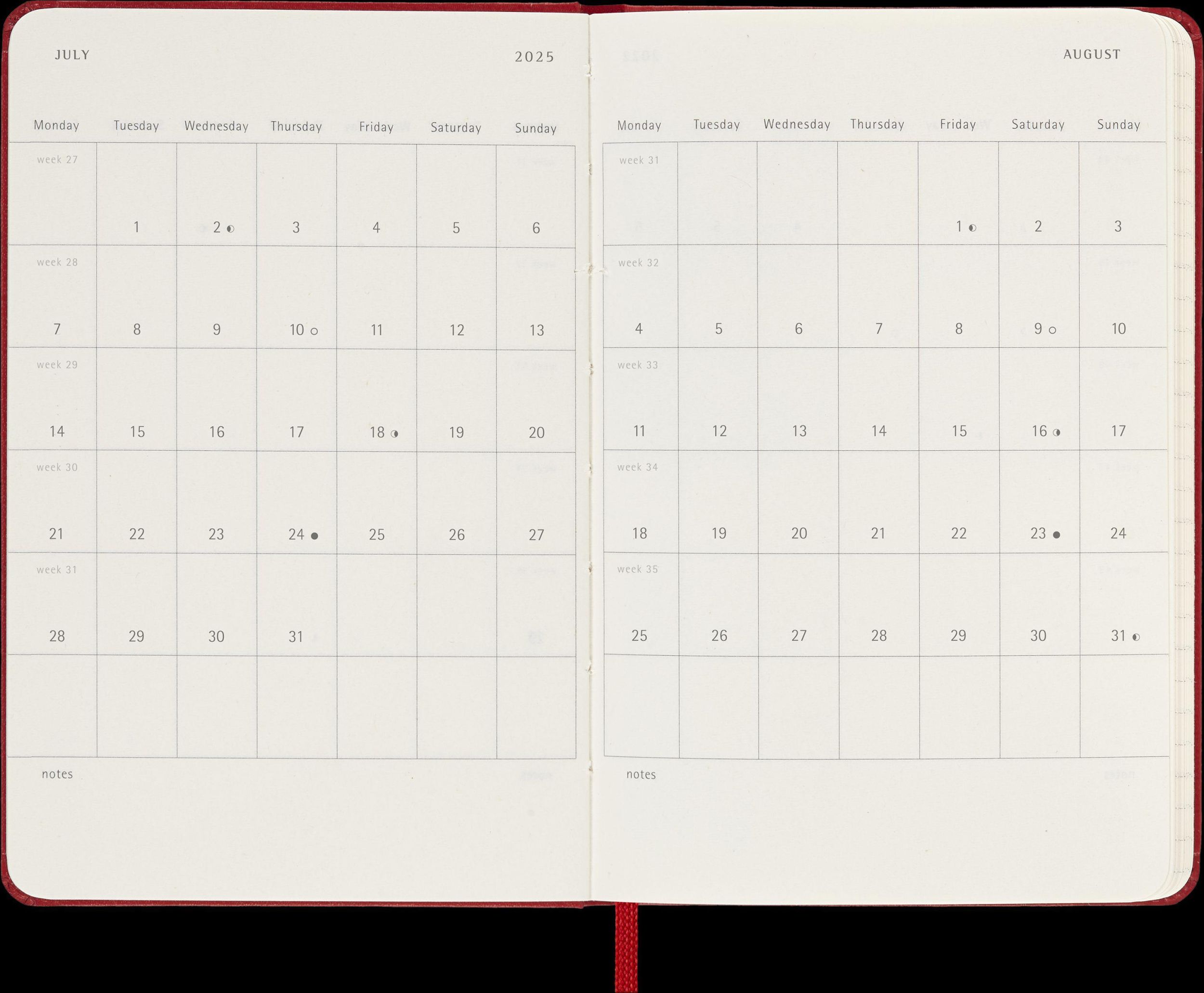 Bild: 8056999270636 | Moleskine 18 Monate Wochen Notizkalender 2024/2025, P/A6, 1 Wo = 1...