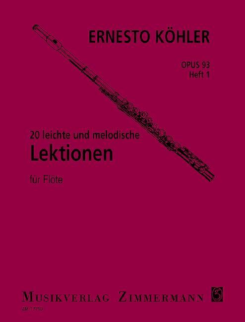 Cover: 9790010177106 | 20 leichte und melodische Lektionen | Ernesto Köhler | Broschüre