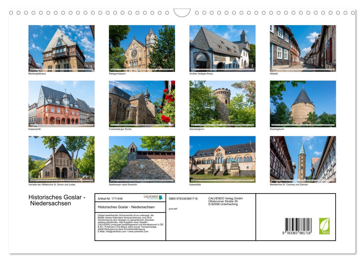 Bild: 9783383881718 | Historisches Goslar - Niedersachsen (Wandkalender 2025 DIN A3...