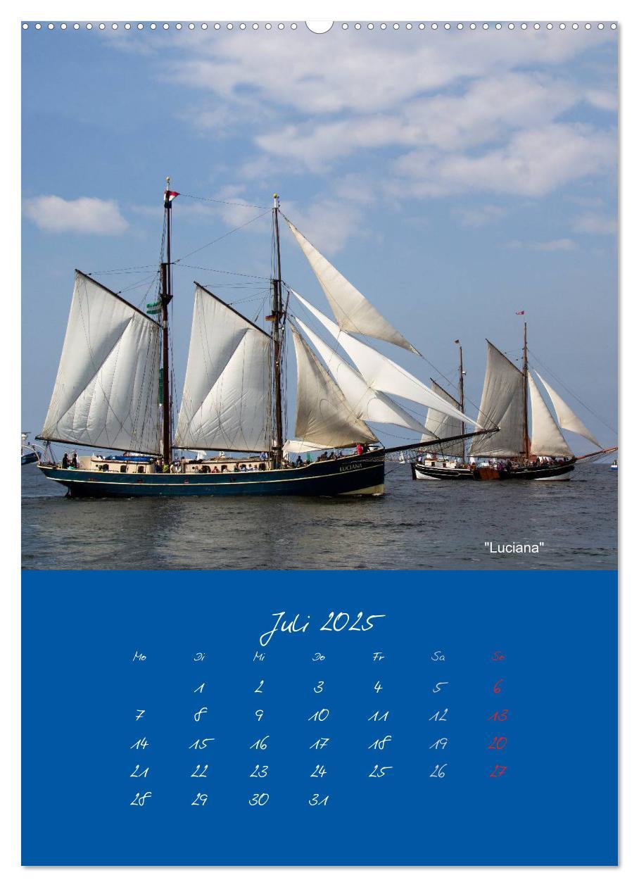 Bild: 9783457063958 | Unter Segeln (Wandkalender 2025 DIN A2 hoch), CALVENDO Monatskalender