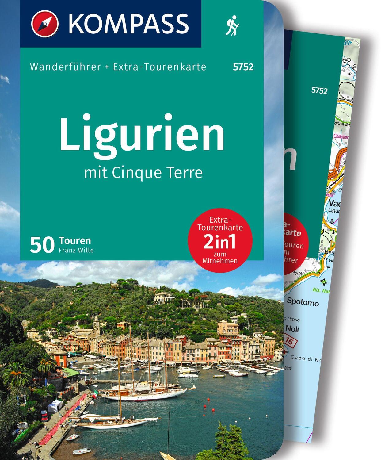 Cover: 9783991215509 | KOMPASS Wanderführer Ligurien mit Cinque Terre, 50 Touren mit...