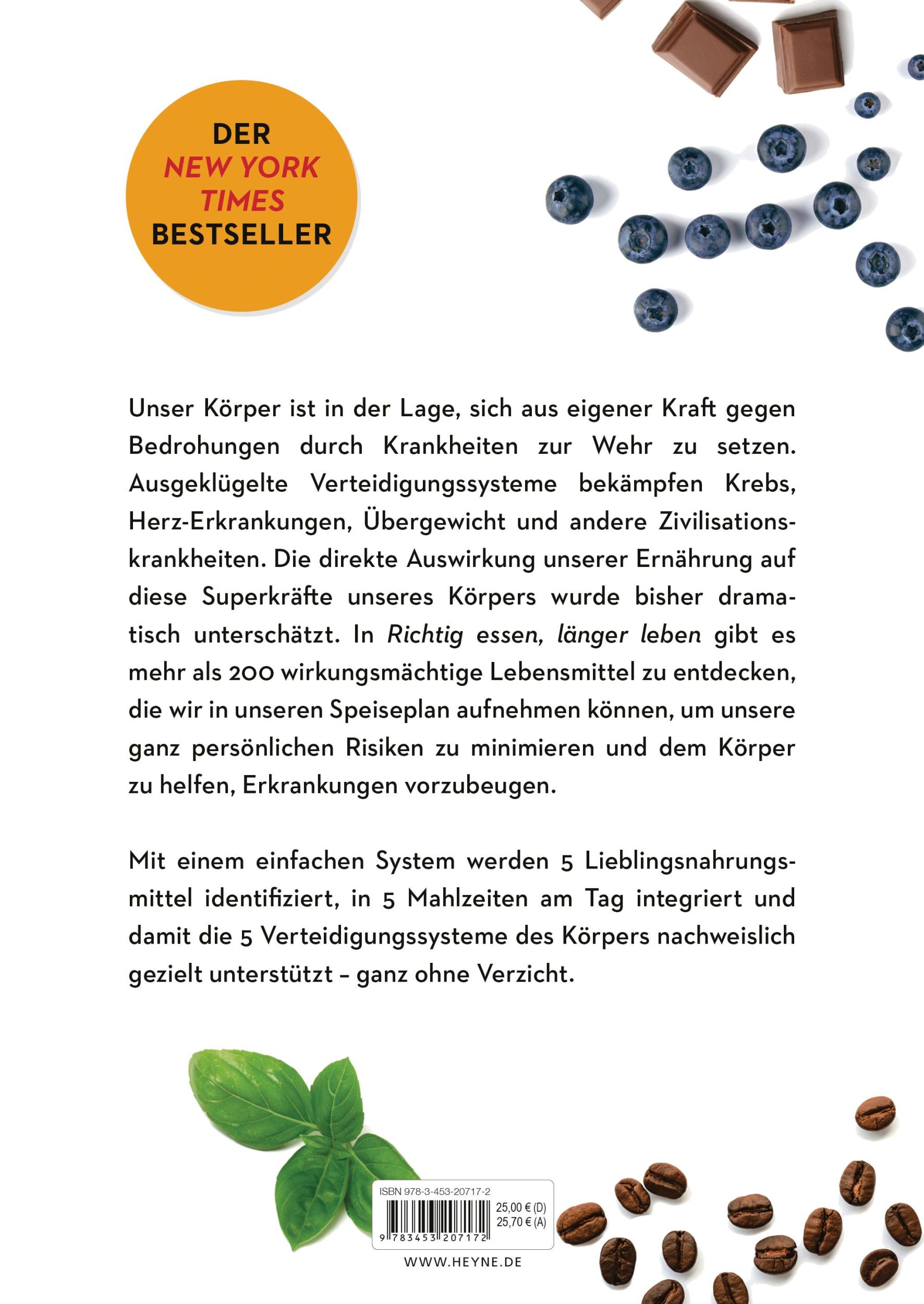 Bild: 9783453207172 | Richtig essen, länger leben - Eat to Beat Disease | William W. Li