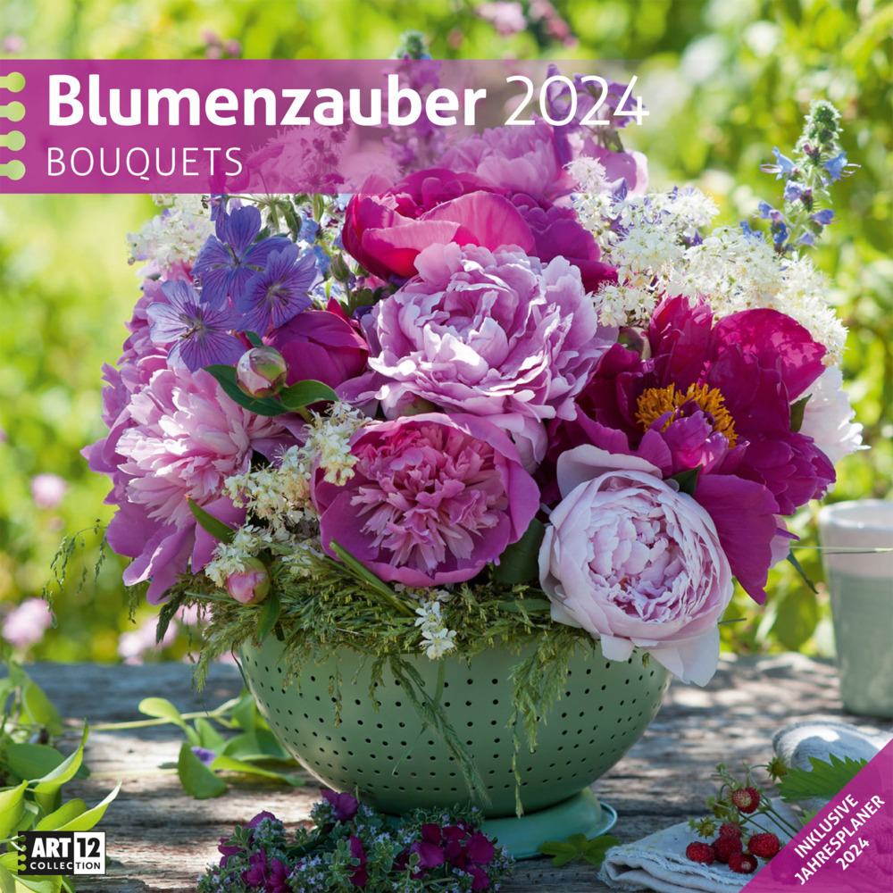 Cover: 9783838444000 | Blumenzauber Kalender 2024 - 30x30 | Ackermann Kunstverlag | Kalender