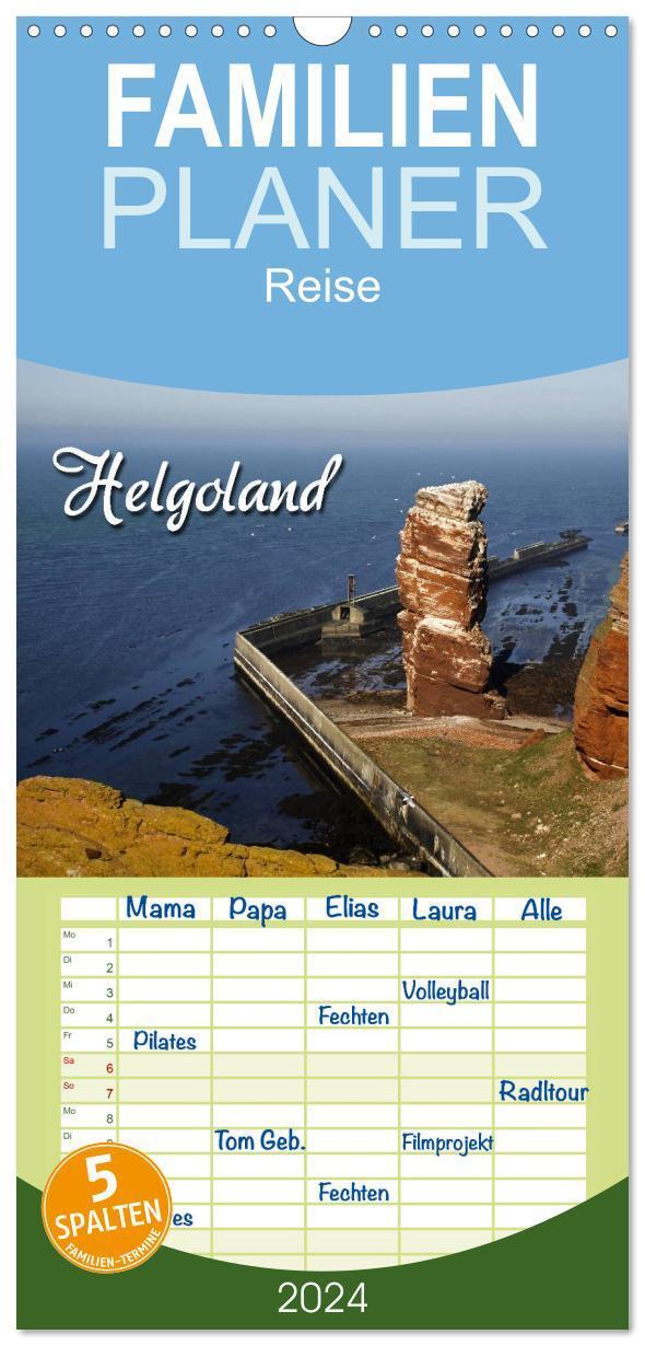 Cover: 9783383097652 | Familienplaner 2024 - Helgoland mit 5 Spalten (Wandkalender, 21 x...