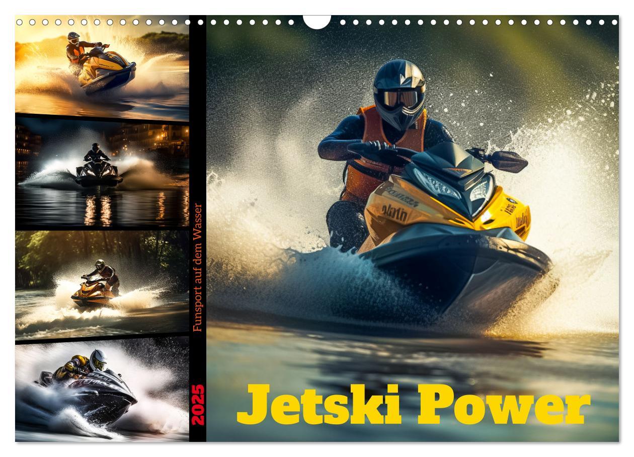 Cover: 9783383909238 | Jetski Power (Wandkalender 2025 DIN A3 quer), CALVENDO Monatskalender