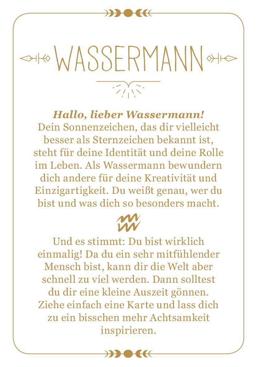 Bild: 9783845849751 | Achtsamkeit für den Wassermann | 50 Astro-Kärtchen | Taschenbuch