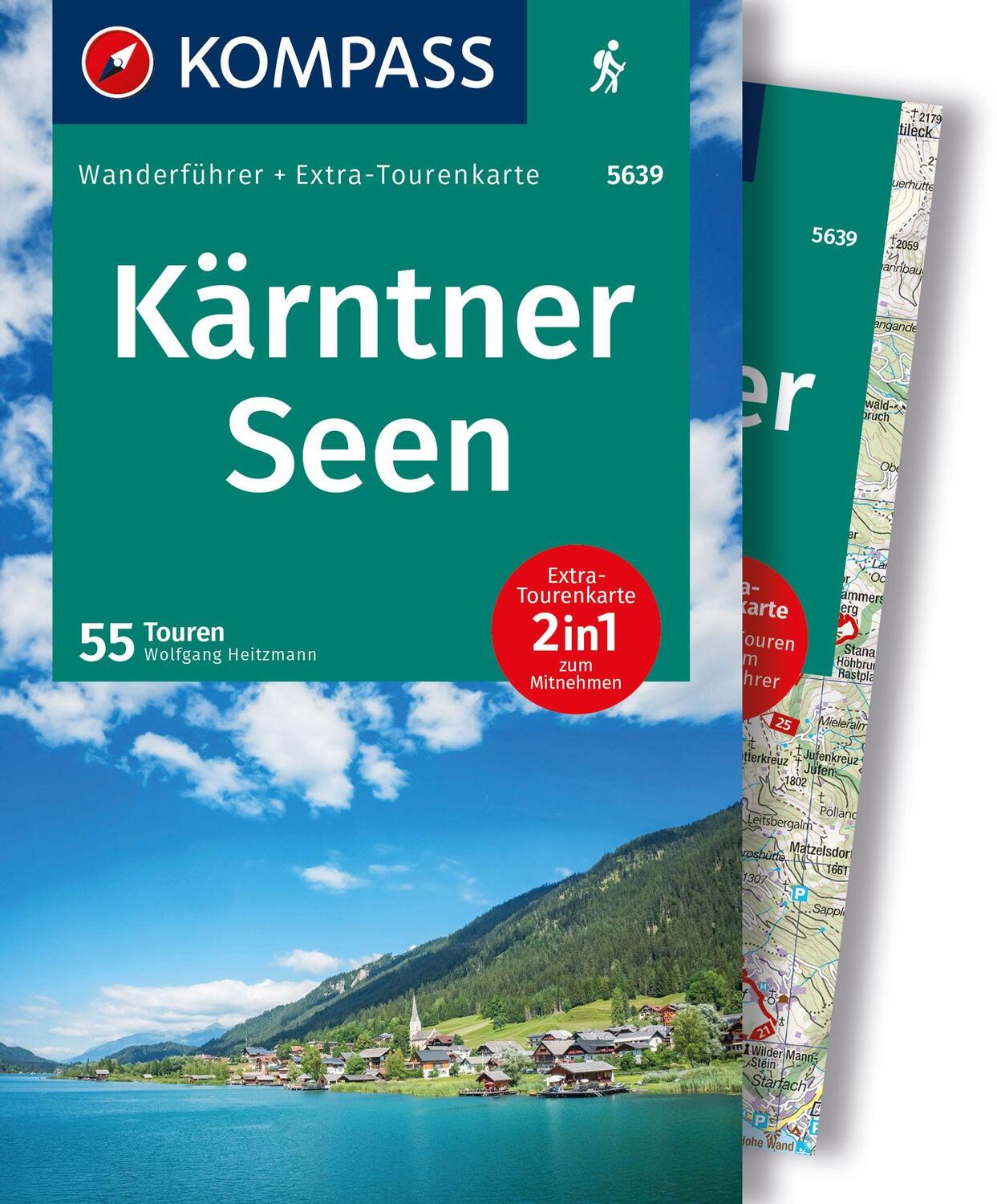 Cover: 9783991540793 | KOMPASS Wanderführer Kärntner Seen, 55 Touren | Wolfgang Heitzmann