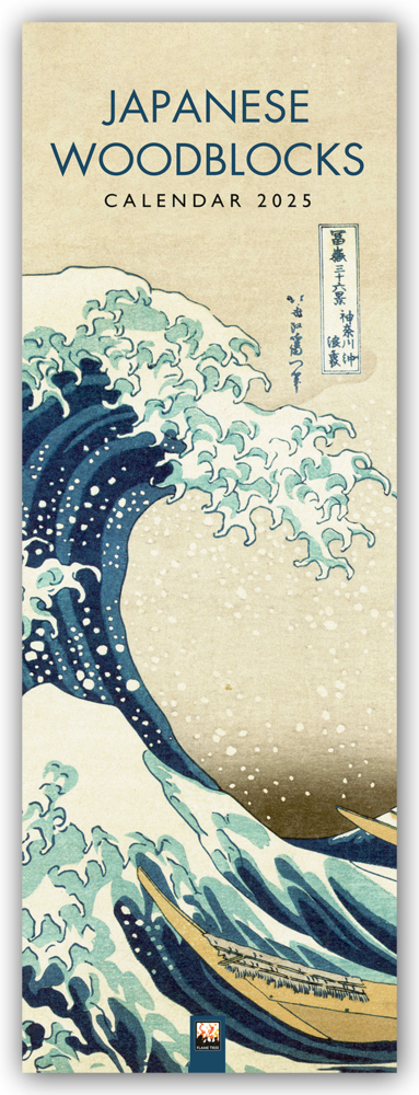 Cover: 9781835621288 | Japanese Woodblocks - Japanische Holzschnitte - Slimline-Kalender 2025