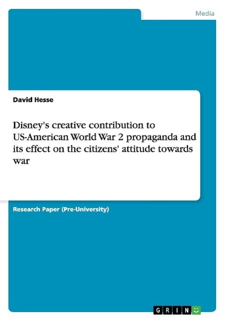 Cover: 9783656637547 | Disney's creative contribution to US-American World War 2...