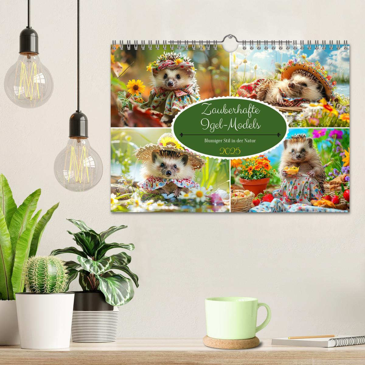 Bild: 9783435639939 | Zauberhafte Igel-Models. Blumiger Stil in der Natur (Wandkalender...