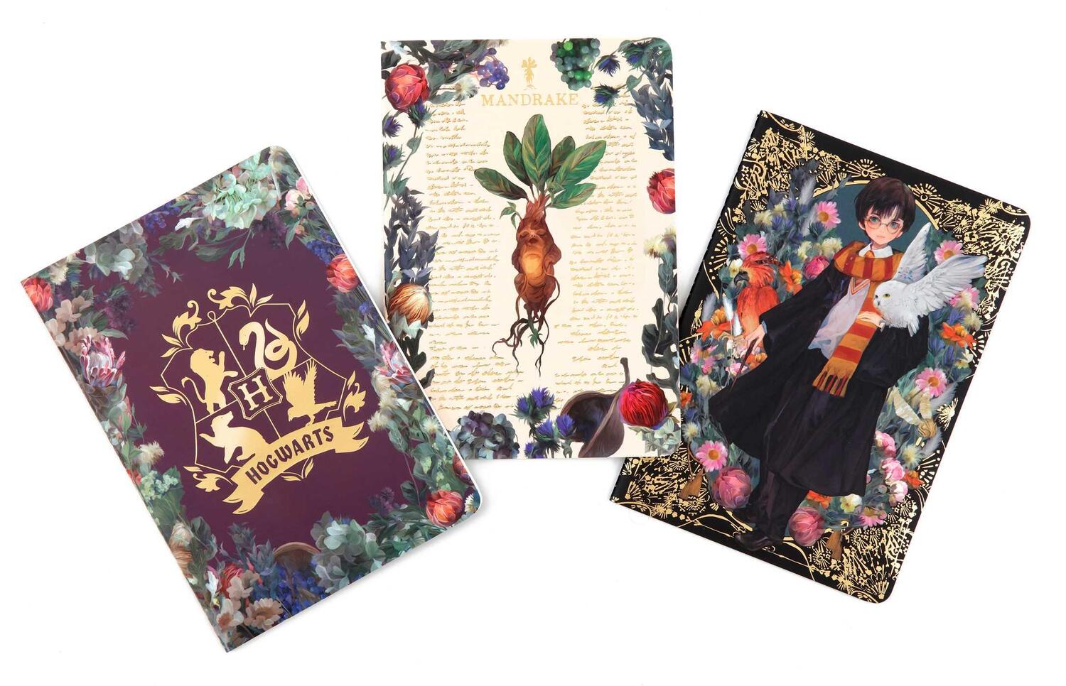 Cover: 9798886631432 | Harry Potter: Floral Fantasy Planner Notebook Collection (Set of 3)