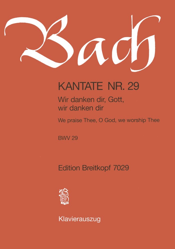 Cover: 9790004171837 | Kantate 029 Wir Danken Dir Gott | Johann Sebastian Bach | Buch