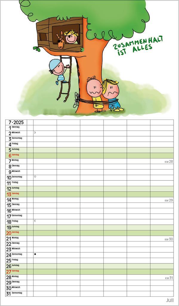 Bild: 9783731876885 | Unsere Familie ist die beste! 2025 | Verlag Korsch | Kalender | 14 S.