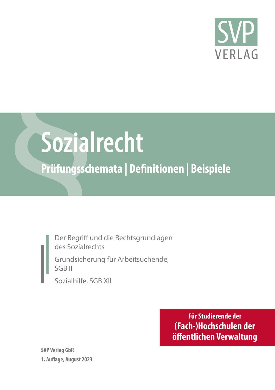 Cover: 9783982579559 | Sozialrecht I | Svp Verlag | Taschenbuch | Paperback | 86 S. | Deutsch