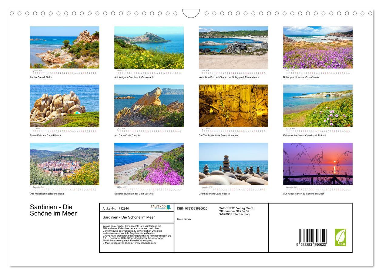 Bild: 9783383896620 | Sardinien - Die Schöne im Meer (Wandkalender 2025 DIN A3 quer),...