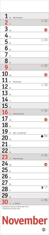 Bild: 9783756406364 | Langplaner mini, rot 2025 | Kalender | Spiralbindung | 13 S. | Deutsch