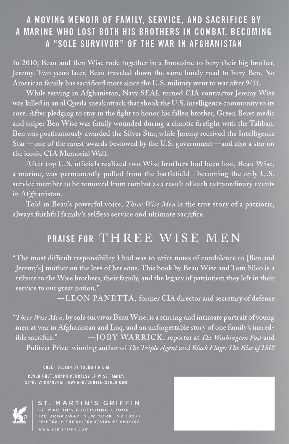 Rückseite: 9781250253460 | Three Wise Men | Beau Wise (u. a.) | Taschenbuch | Englisch | 2022
