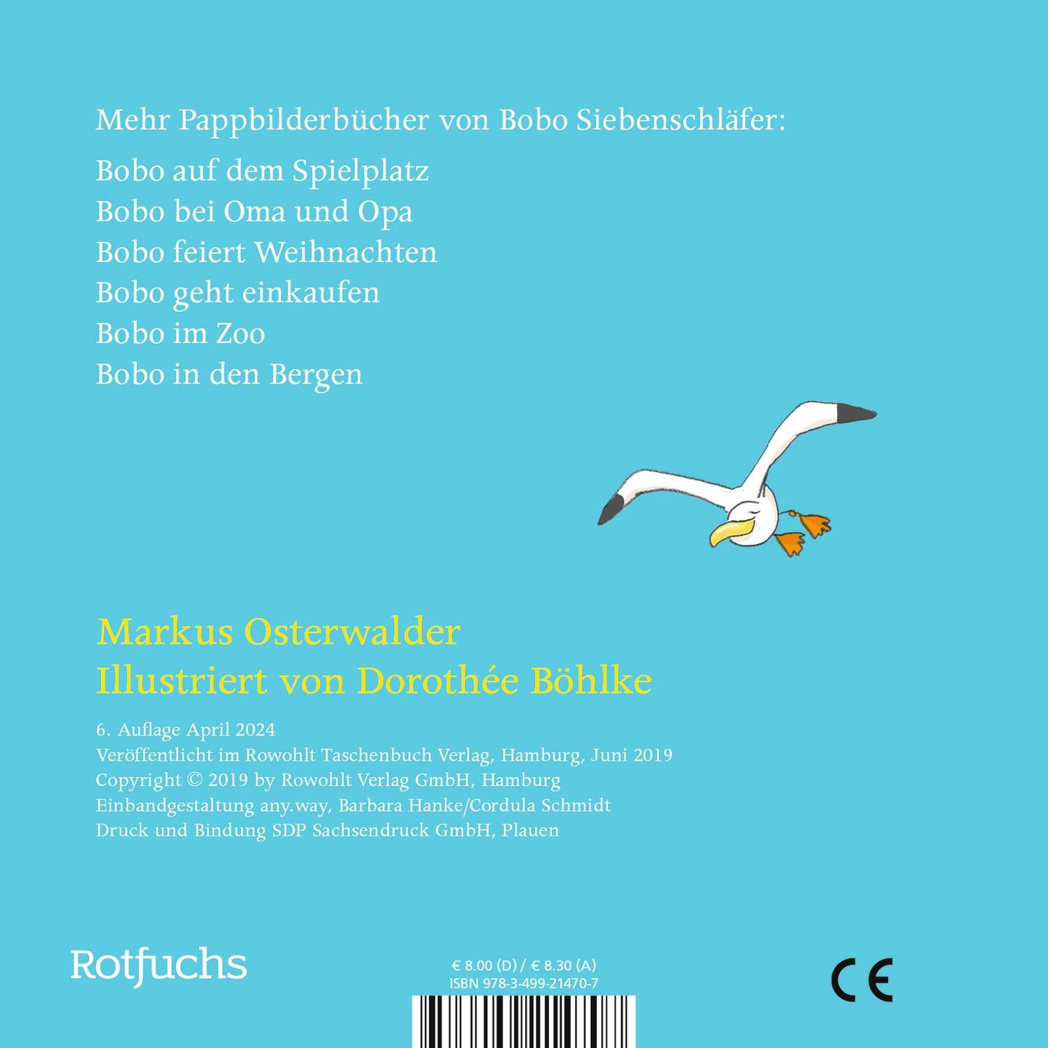 Rückseite: 9783499214707 | Bobo am Meer | Markus Osterwalder | Buch | 18 S. | Deutsch | 2019