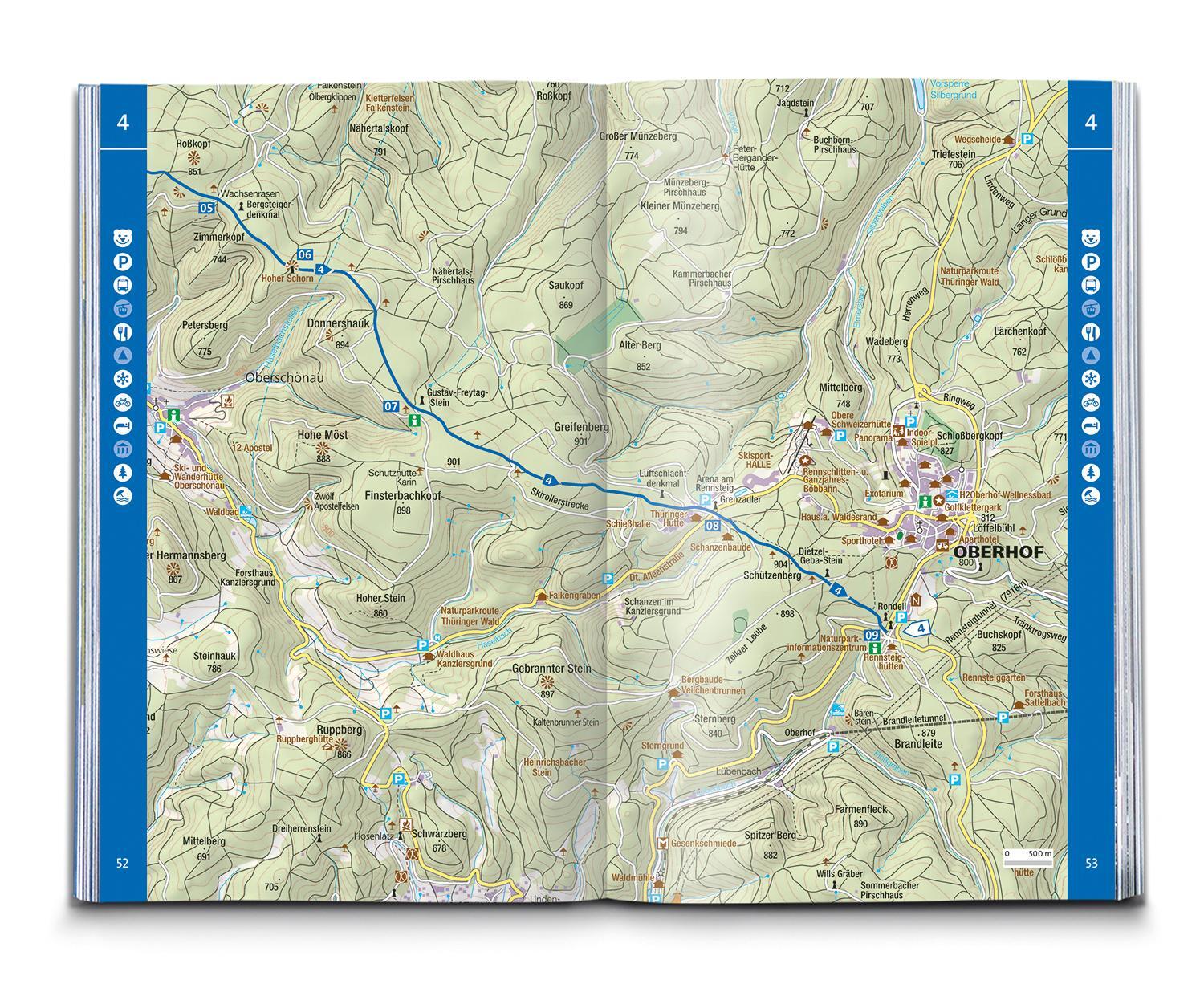 Bild: 9783991215455 | KOMPASS Wanderführer Rennsteig, 10 Etappen mit Extra-Tourenkarte