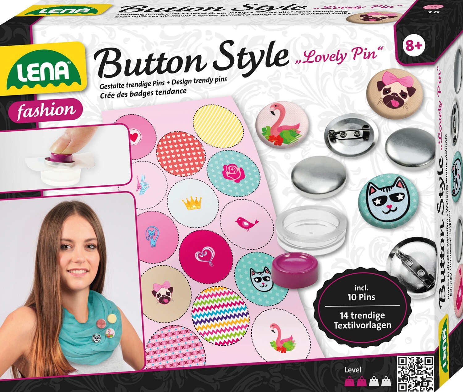 Cover: 4006942707300 | LENA® 42564 - fashion, Button Style Lovely Pin | 42564 | Deutsch
