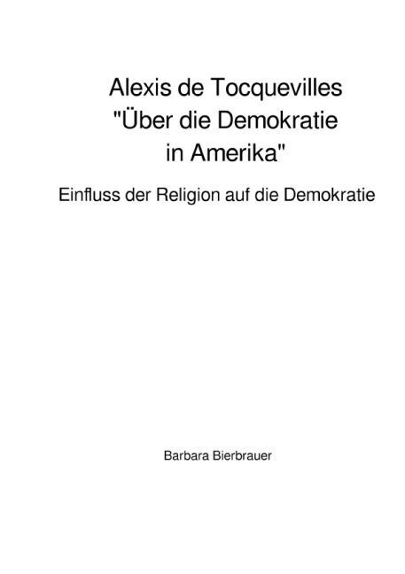 Cover: 9783745041750 | Alexis de Tocquevilles "Über die Demokratie in Amerika" | Bierbrauer