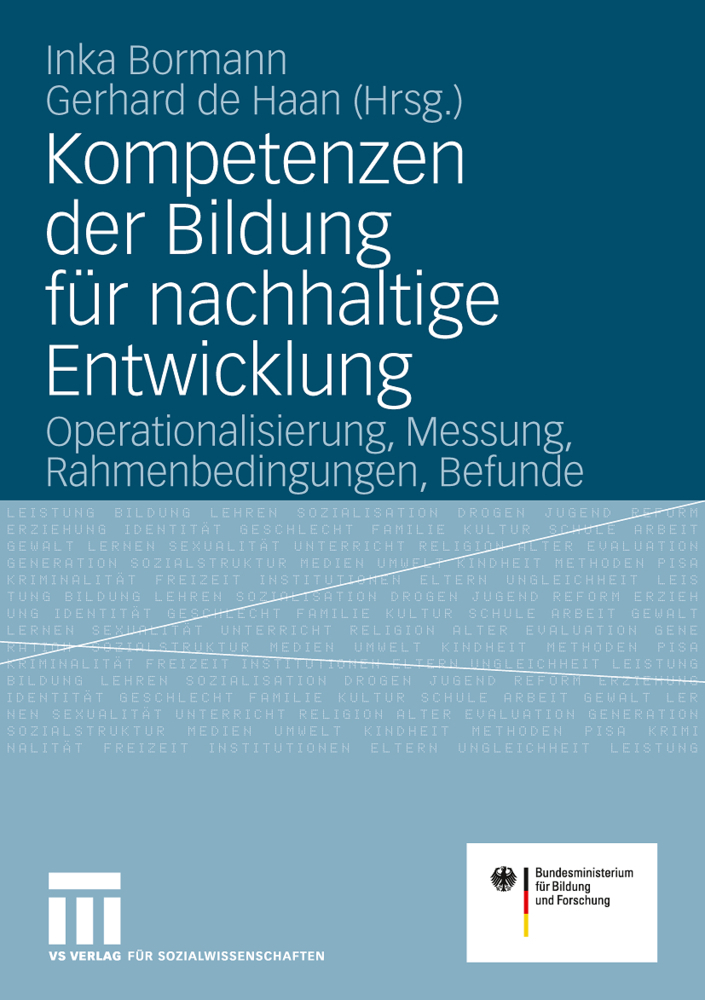Cover: 9783531155296 | Kompetenzen der Bildung für nachhaltige Entwicklung | Bormann (u. a.)