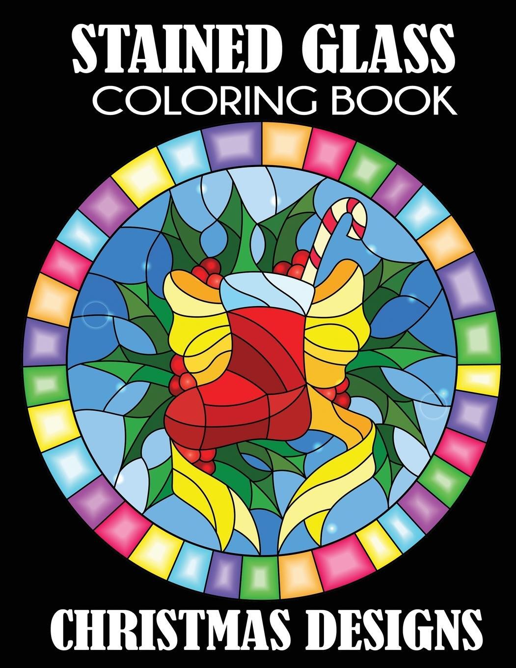 Cover: 9781949651164 | Stained Glass Coloring Book | Christmas Designs | Creative Coloring