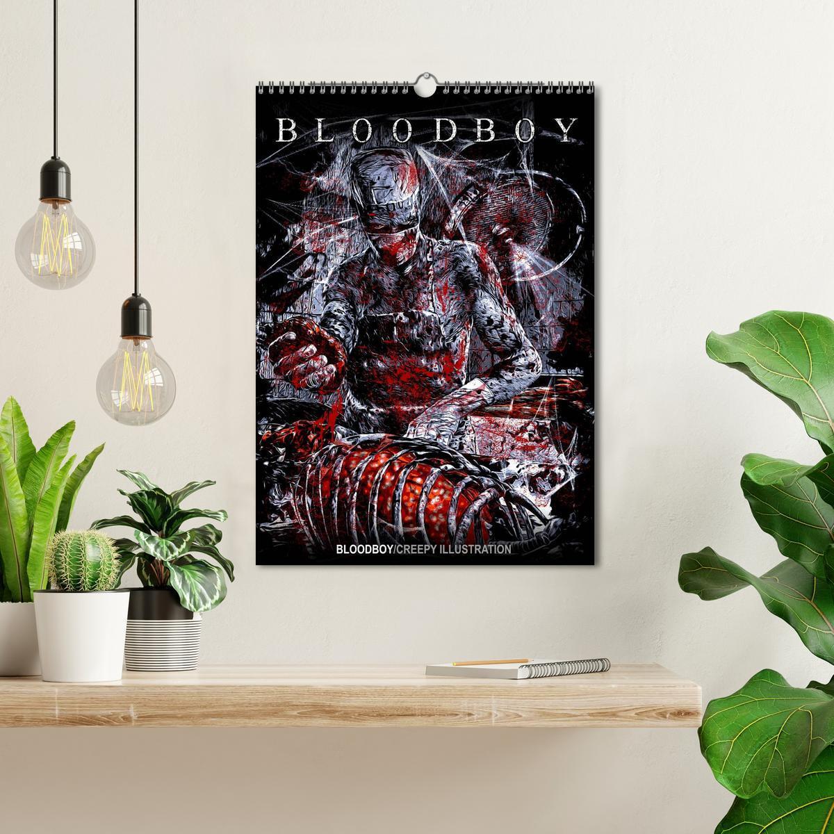 Bild: 9783457034217 | BLOODBOY/CREEPY ILLUSTRATION (Wandkalender 2025 DIN A3 hoch),...