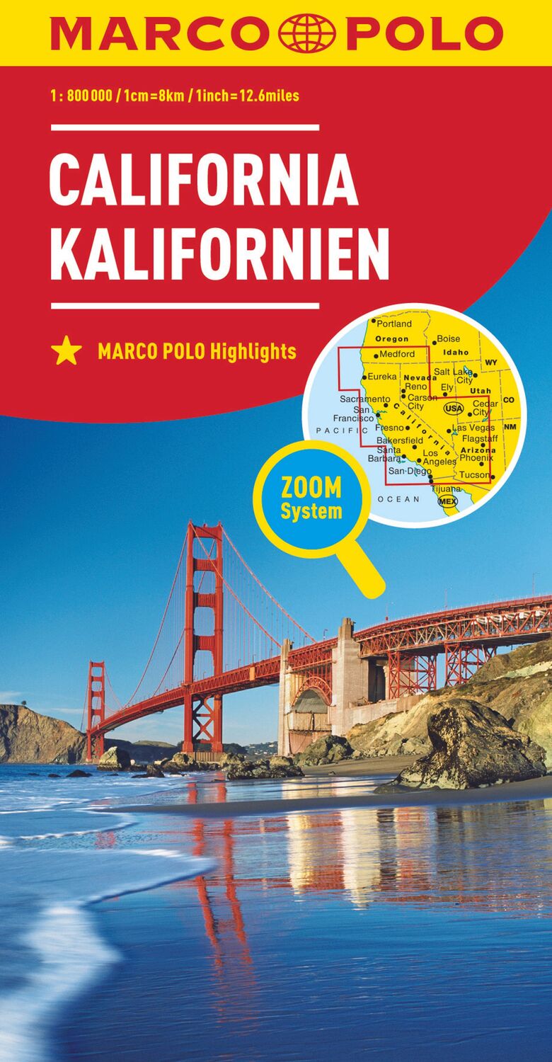 Cover: 9783829739412 | MARCO POLO Kontinentalkarte Kalifornien 1:800.000 | Stück | 1 S.