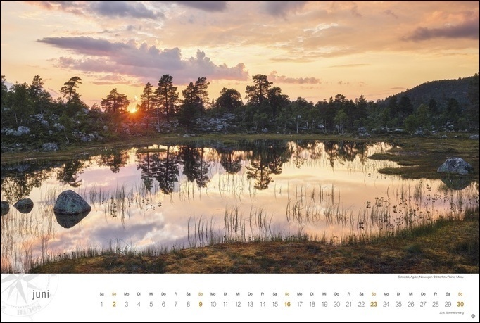 Bild: 9783756400935 | Skandinavien Globetrotter Kalender 2024. Stille Wasser, rote...